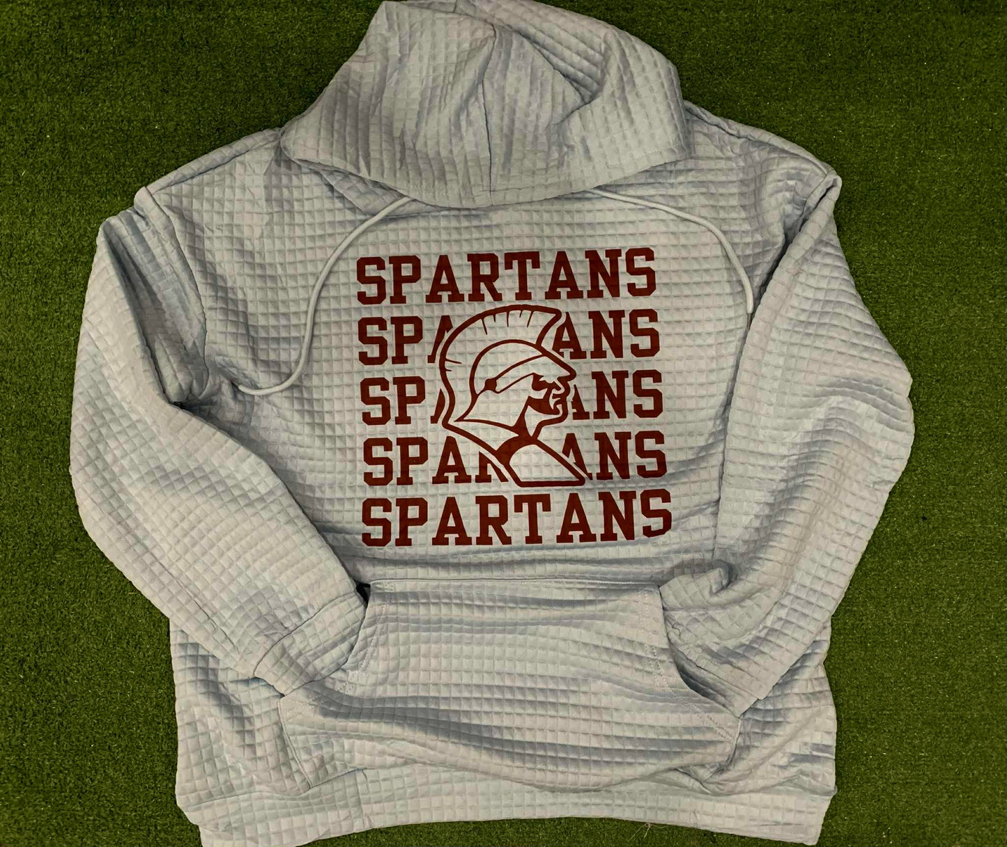 Grey Spartans Quilted Long Sleeve Hooded