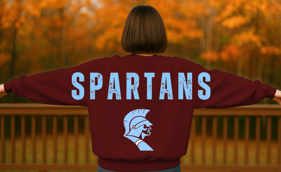 Spartans Long Distress - Maroon