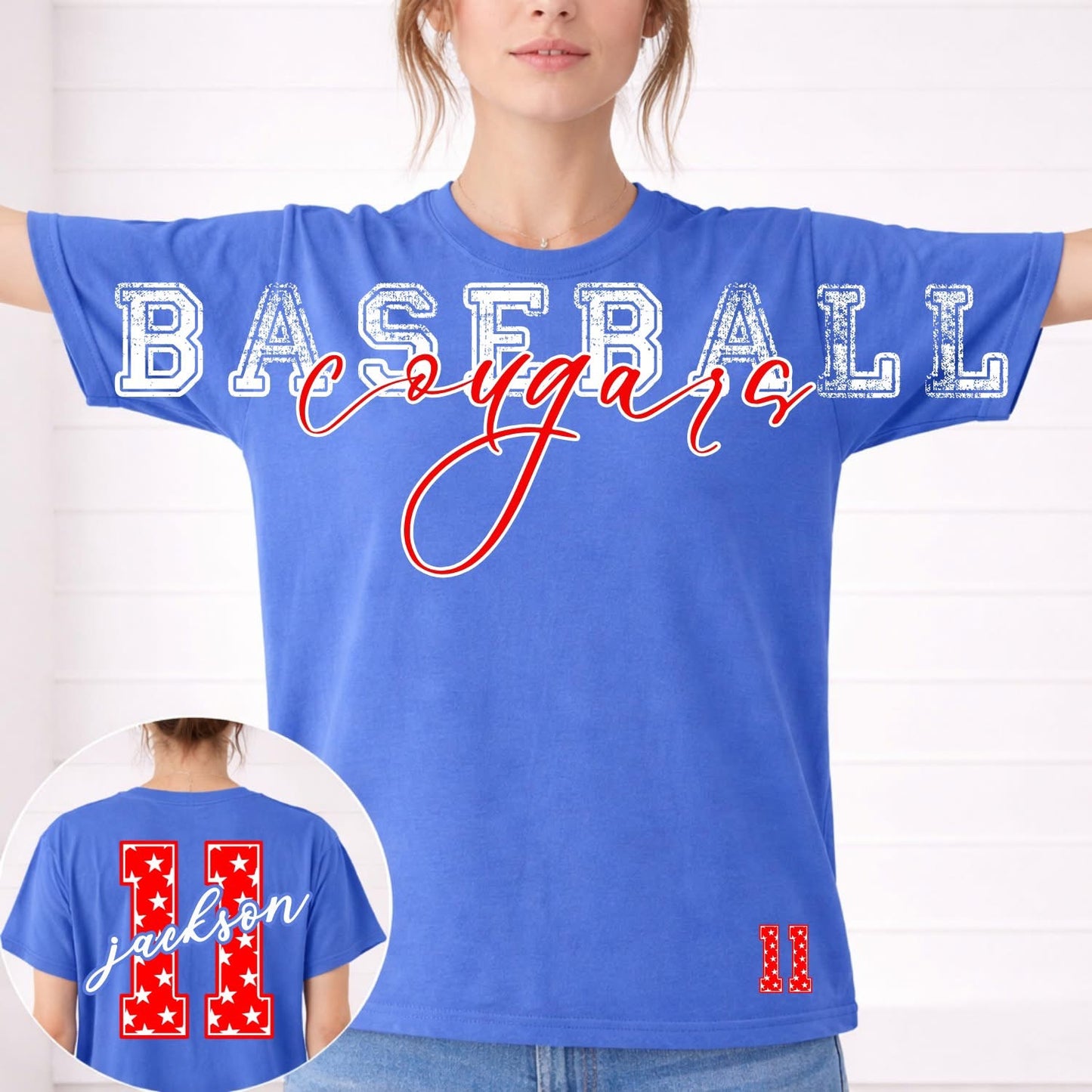 Patriotic Baseball Star Number