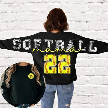 Softball Mama BIG with Number