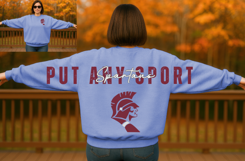 Spartans Sports LARGE Back