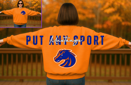 Mustangs Sports LARGE Back