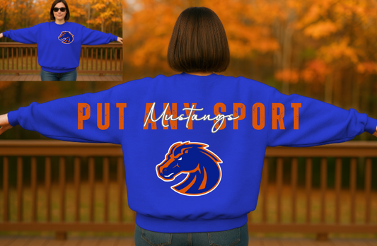 Mustangs Sports LARGE Back