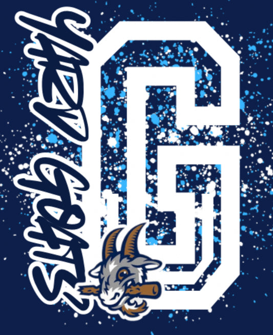 Yard Goats Splatter Youth Navy
