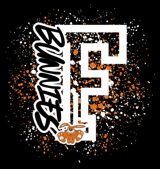 Fisher Bunnies Splatter Youth Black