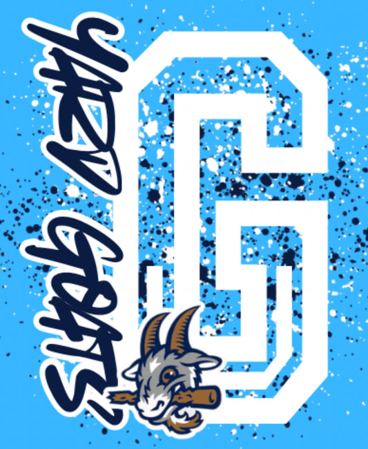 Yard Goats Splatter Youth Columbia Blue