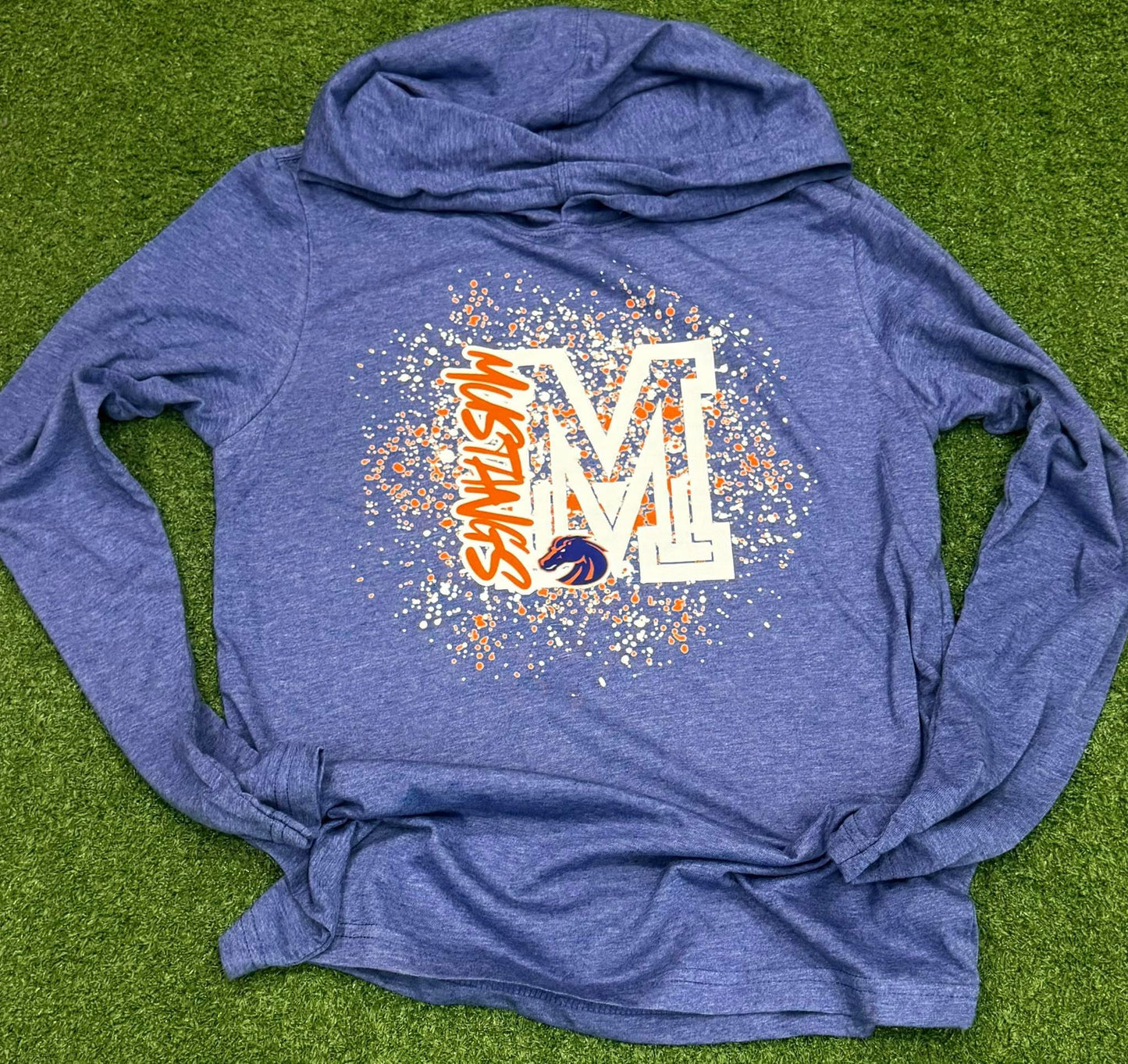 Mustangs Splatter Heather Royal