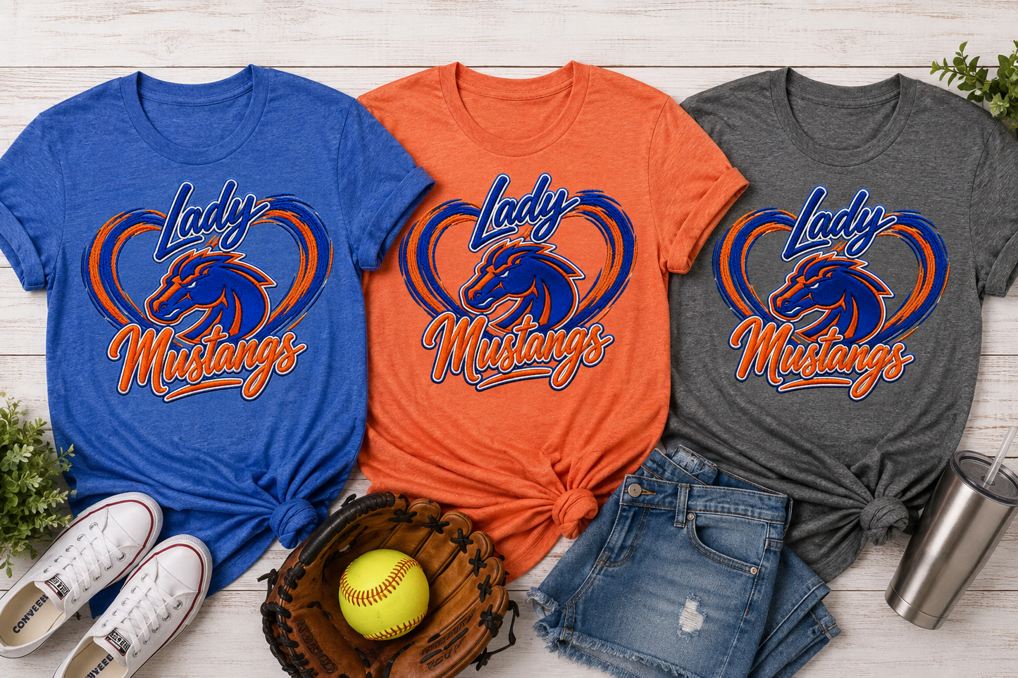 PVO Lady Mustangs Heart