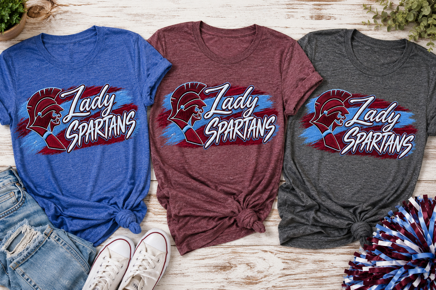 Lady Spartans brushstroke