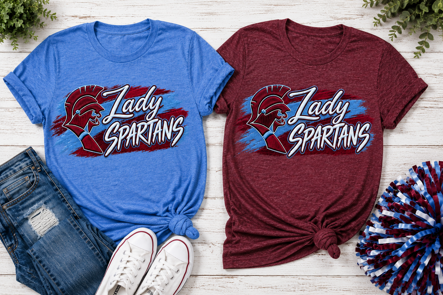 Lady Spartans brushstroke
