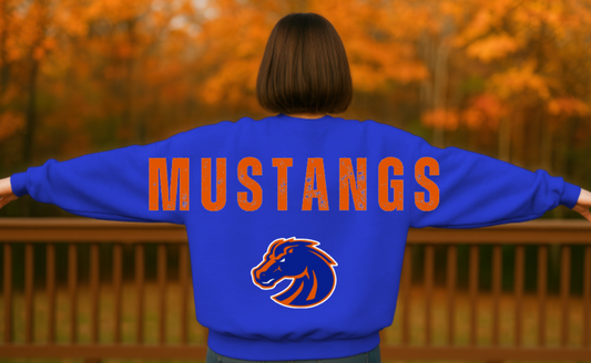 Mustangs Long Distress - Royal