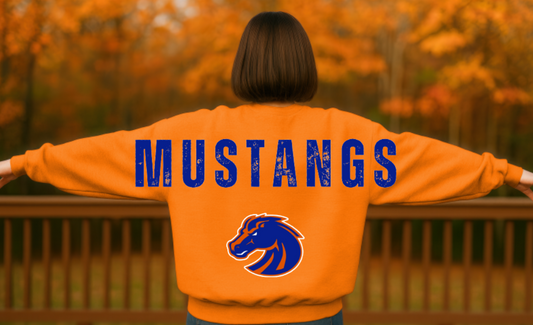 Mustangs Long Distress - Orange