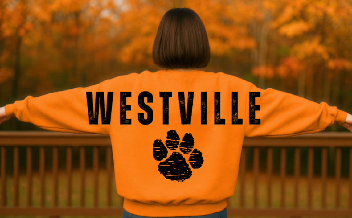 Westville Tigers Long Distress - Orange