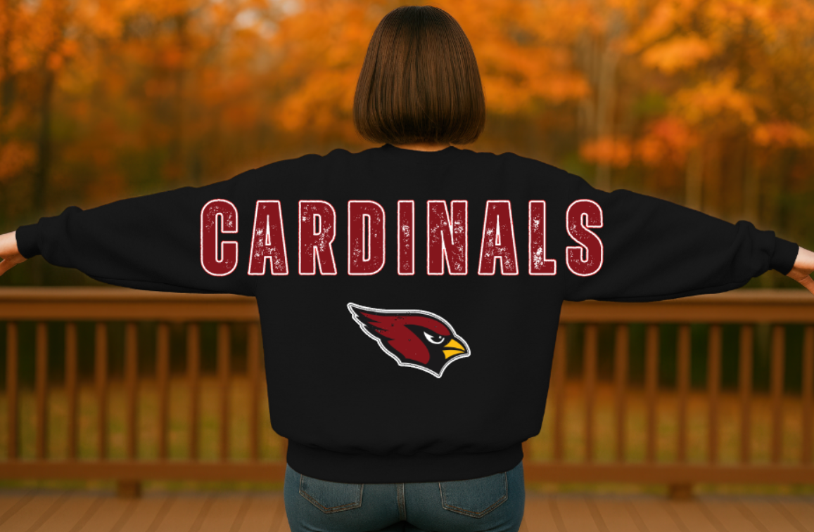 Cardinals Long Distress - Black