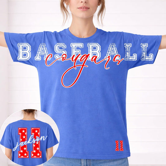 Patriotic Baseball Star Number
