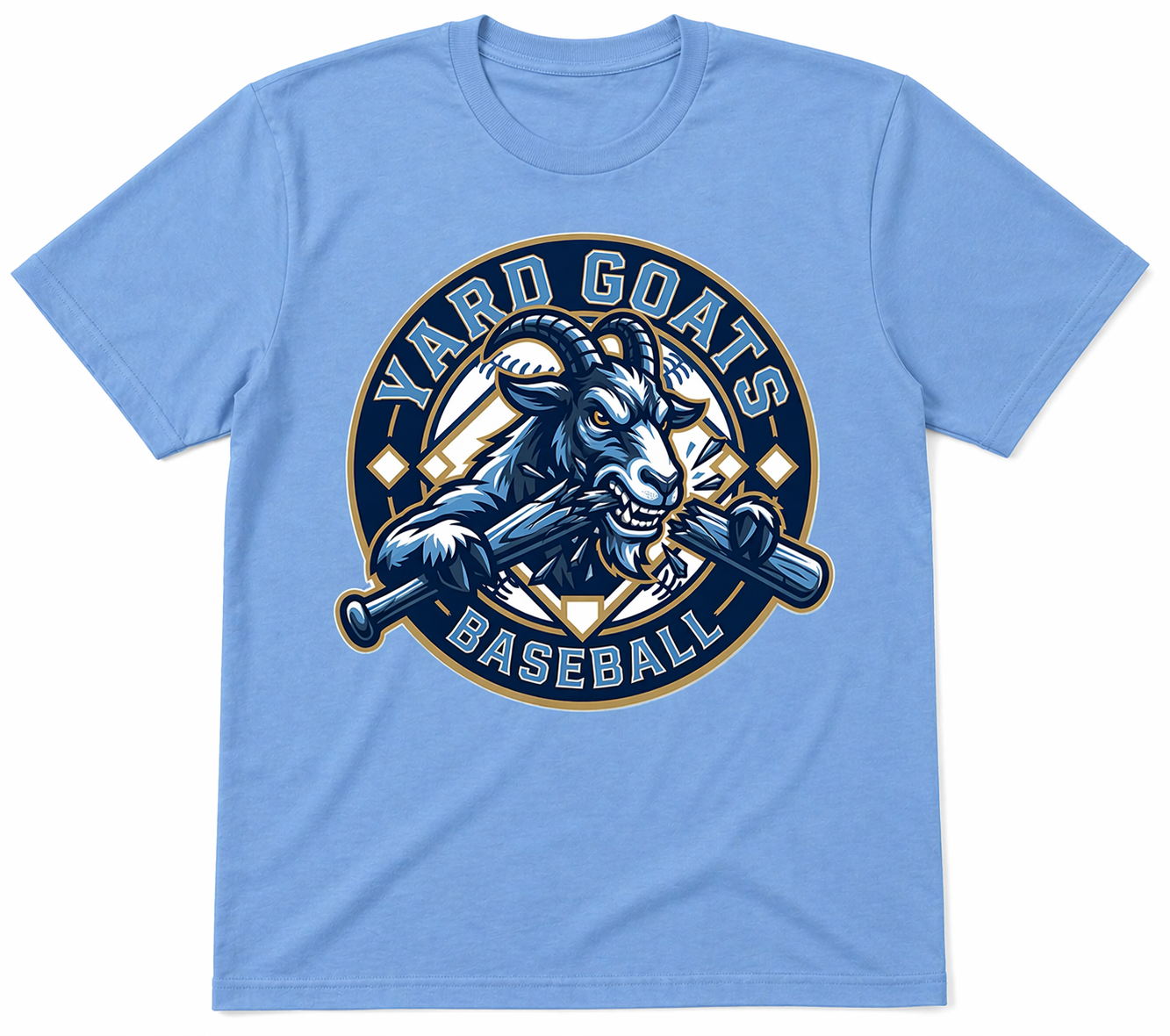 Yard goats Colombia blue round