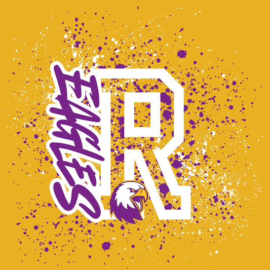 Rantoul Eagles Splatter Adult Yellow Gold
